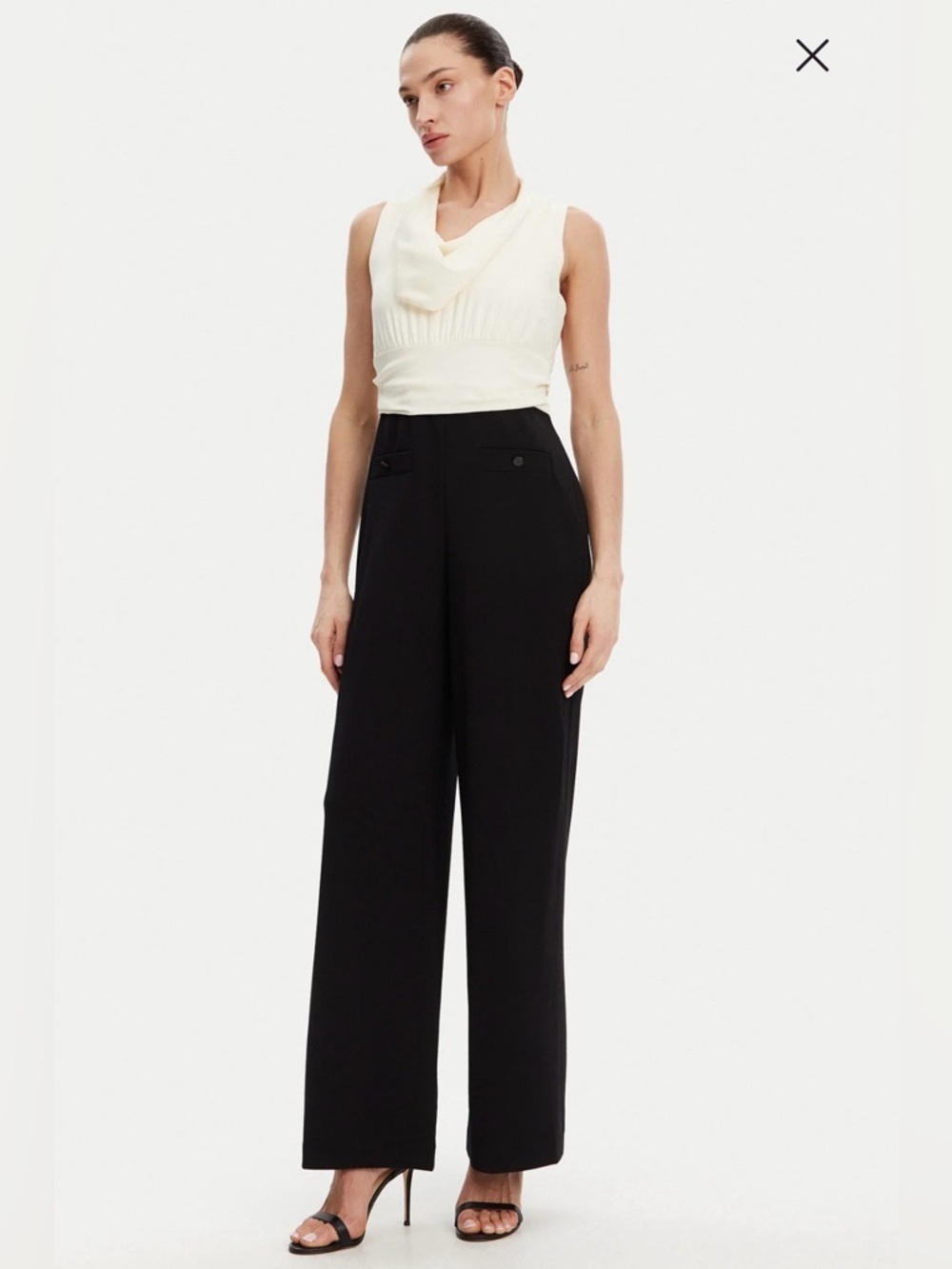 DKNY Jumpsuit DD4JGD26 Black/eggshell Regular Fit